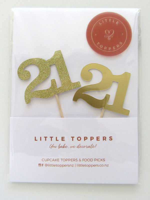 21st Birthday Cupcake Toppers (6 pack)
