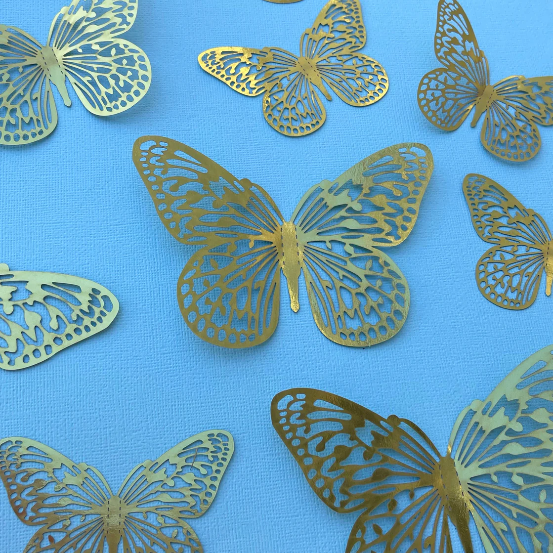 Get Sprinkled Gold Butterflies (Curved)