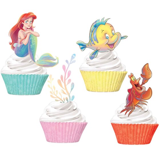 The Little Mermaid Cupcake Cases & Toppers Set (24 pack)