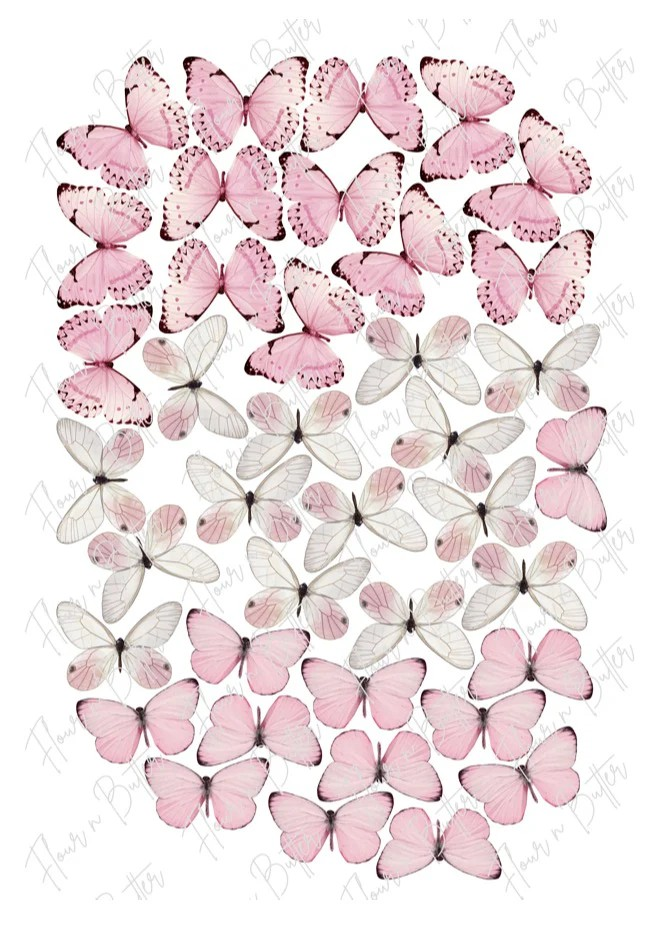 edible wafer butterflies