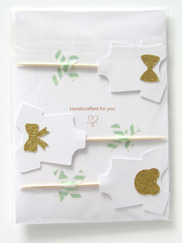 White Baby Onesie Cupcake Toppers (6 pack)