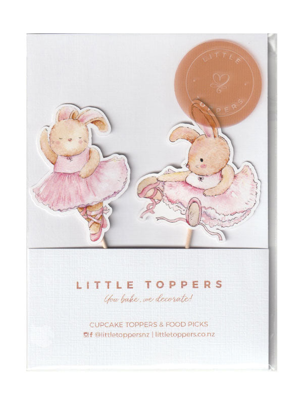Ballet Bunnies Cupcake Toppers (6 pack)