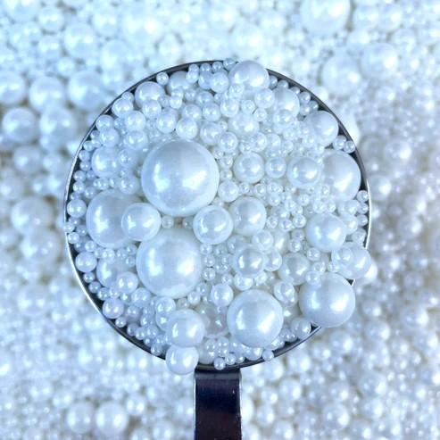 Sprinkle Nest - Shiny White Pearls (120g)