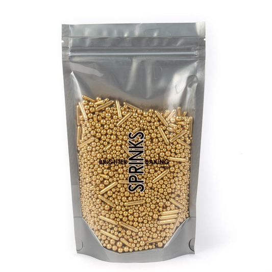 SPRINKS Bubble & Bounce Sprinkles - Shiny Gold (Bulk 500g)