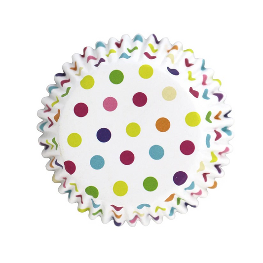 PME Cupcake Cups Foil Lined - Multi Dots (30 pack)