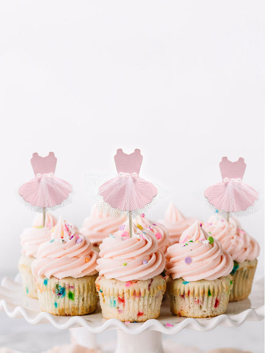 Ballerina Tutu Cupcake Toppers (6 pack)