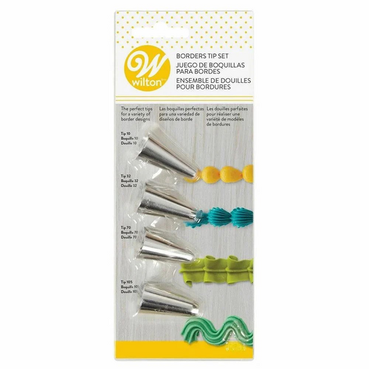 Wilton Borders Tip Set - 4 piece (Tips #10, #32, #170 & #105)