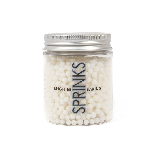 SPRINKS Cachous Pearl Beads 4mm - Matte White (65g)