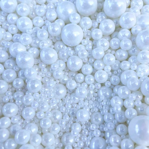Sprinkle Nest - Shiny White Pearls (120g)